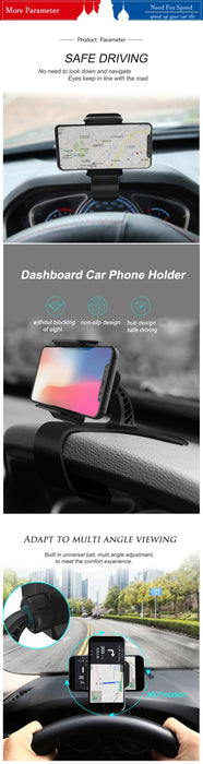 Dashboard Clip Mount Car Phone Holder - IdeGas Wear