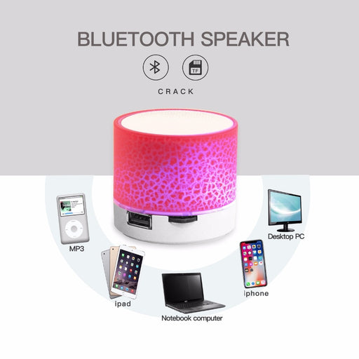 Bluetooth Speaker Mini Wireless Loudspeaker LED - IdeGas Wear